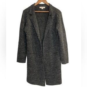 Monteau Los Angeles gray no button structured long cardigan